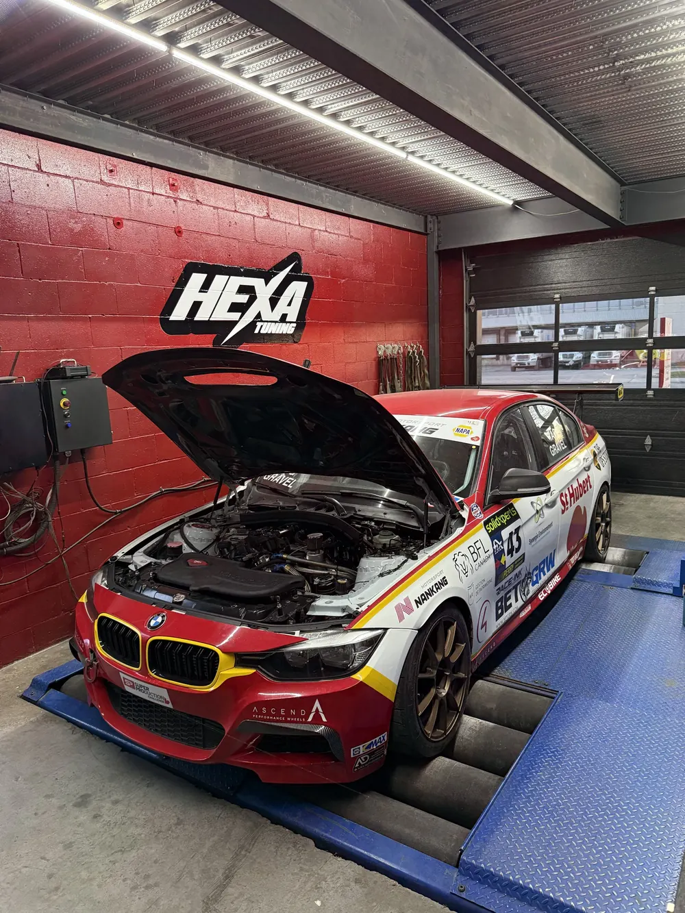 Hexa Tuning vehicle on in-house chassis dyno